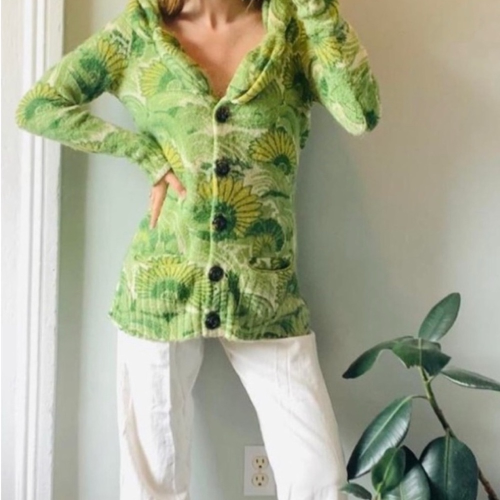 Anthropologie Leifsdottir Floral Cardigan Sweater